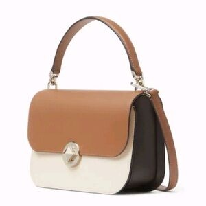 Low Start Kate Spade-Audrey Flap Colorblock Crossbody Bag (Neutral 🤎🤍)NWOT
